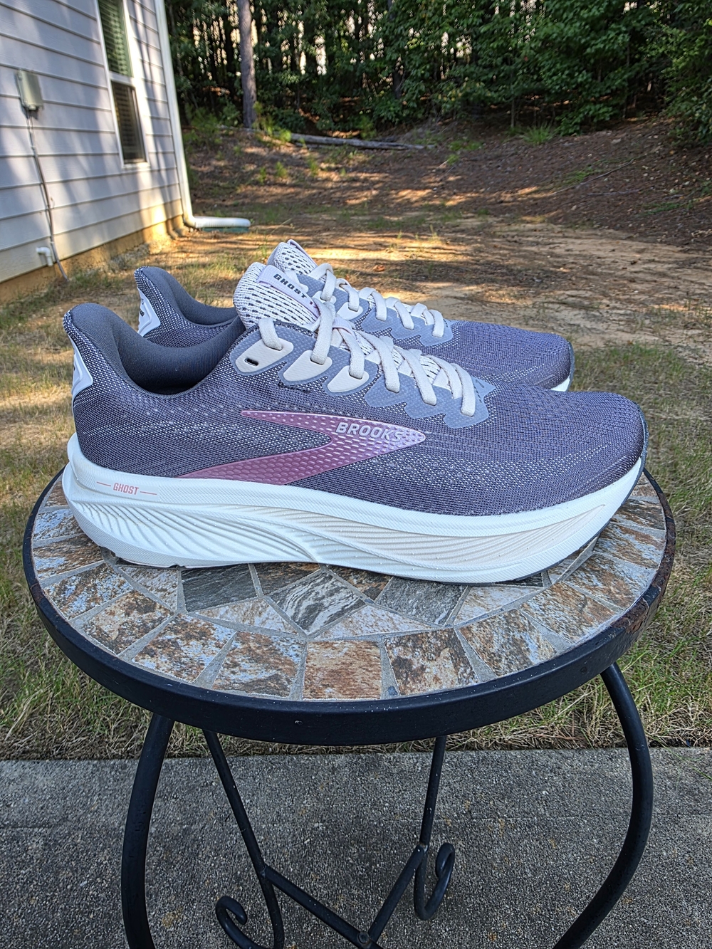Brooks Ghost 17 1204311B027 Poppy Seed/Pink Running Shoes Sneakers Women Sz 9 B